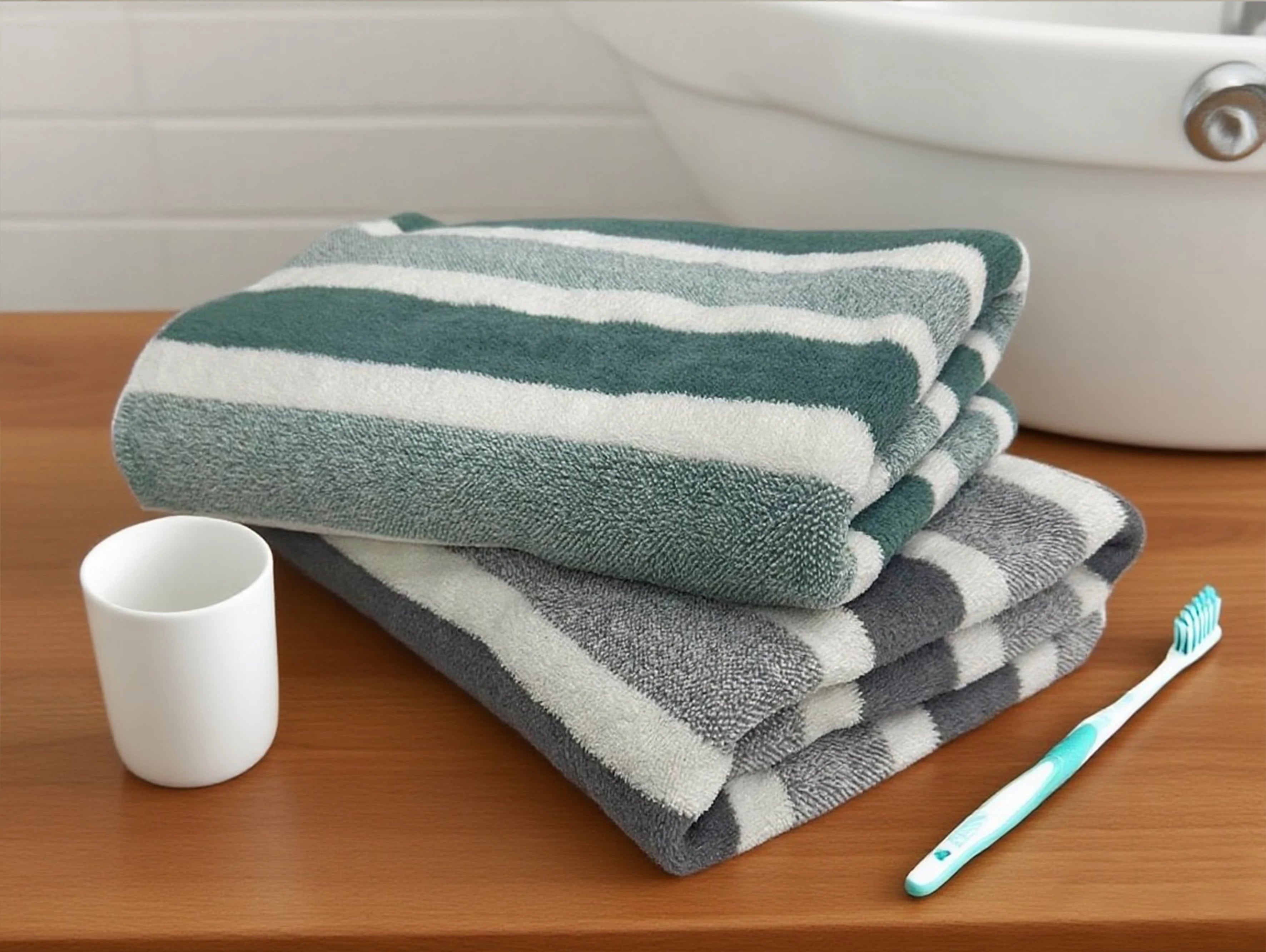 1-pack thick bath towel, water absorption, non shedding, durable