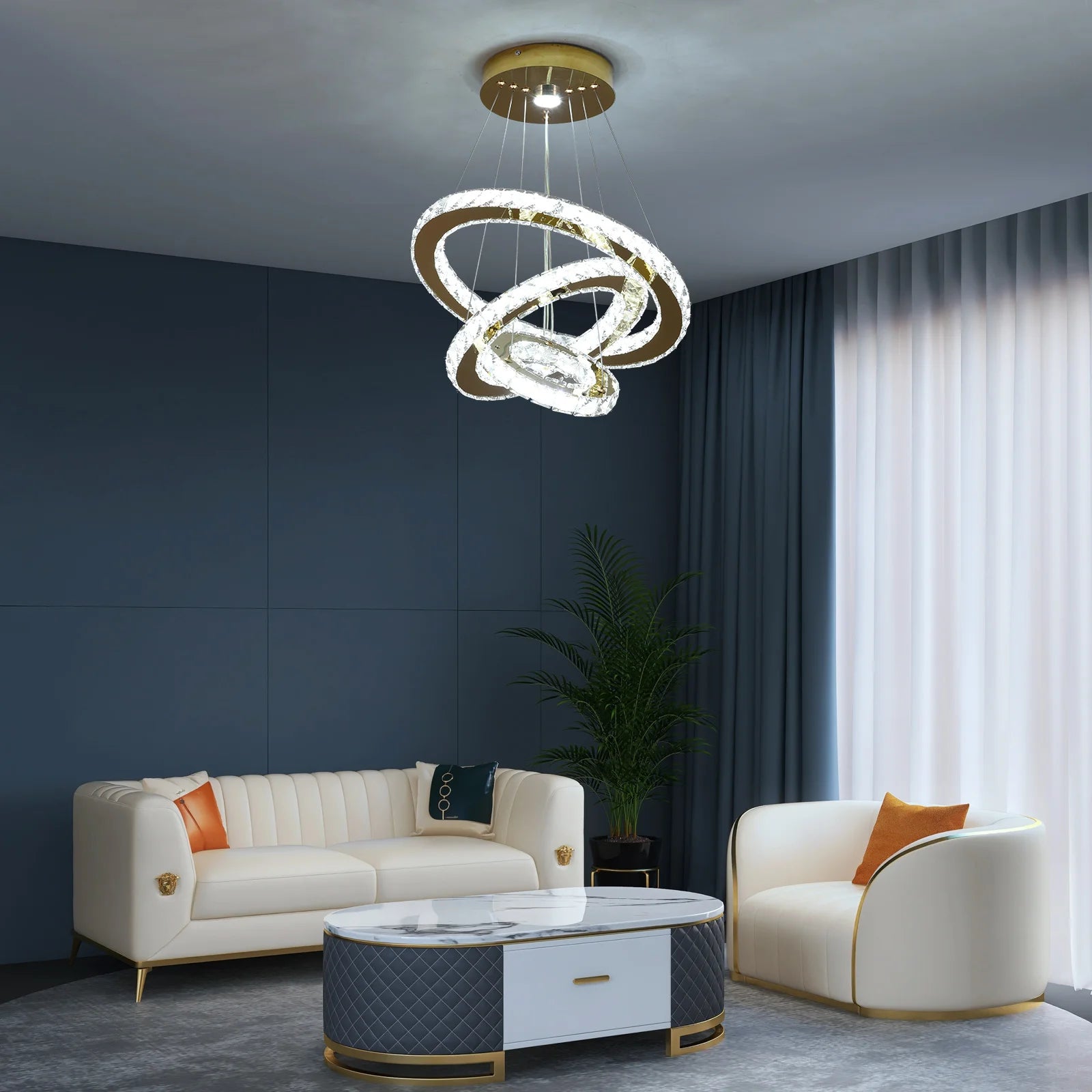 French luxury crystal LED chandelier
 ﻿