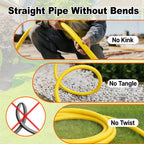 All Weather Hybrid  Garden Hose with 3/4'' Aluminum Fittings Lightweight, Kink Free.Flexible