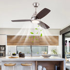 Ceiling Fan Light with Remote Control 3 Fan Blades Modern LED 35dB