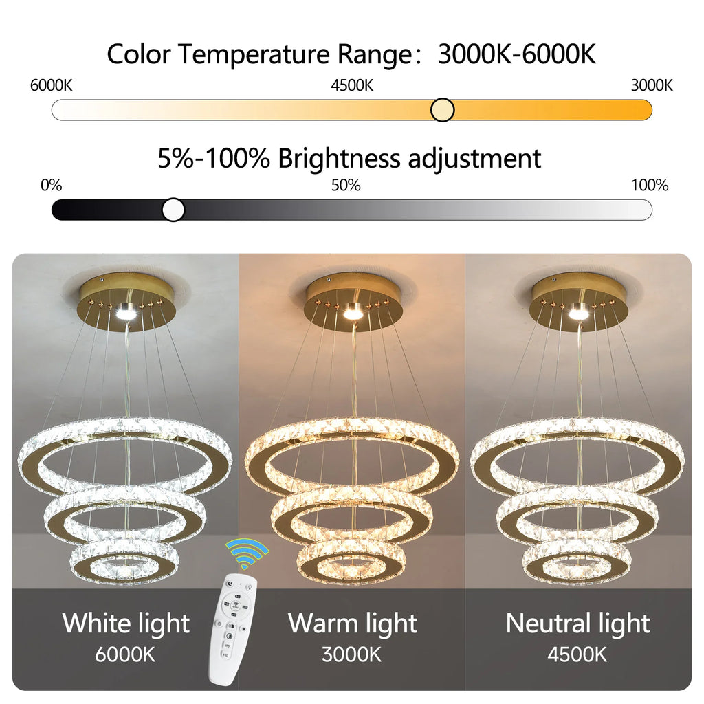 French luxury crystal LED chandelier
 ﻿