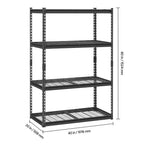 Heavy Duty Adjustable 4 Tier Storage Shelves 2400 lbs Load Capacity Storage Rack Multipurpose Display Rack for Garage Warehouse Basement Home