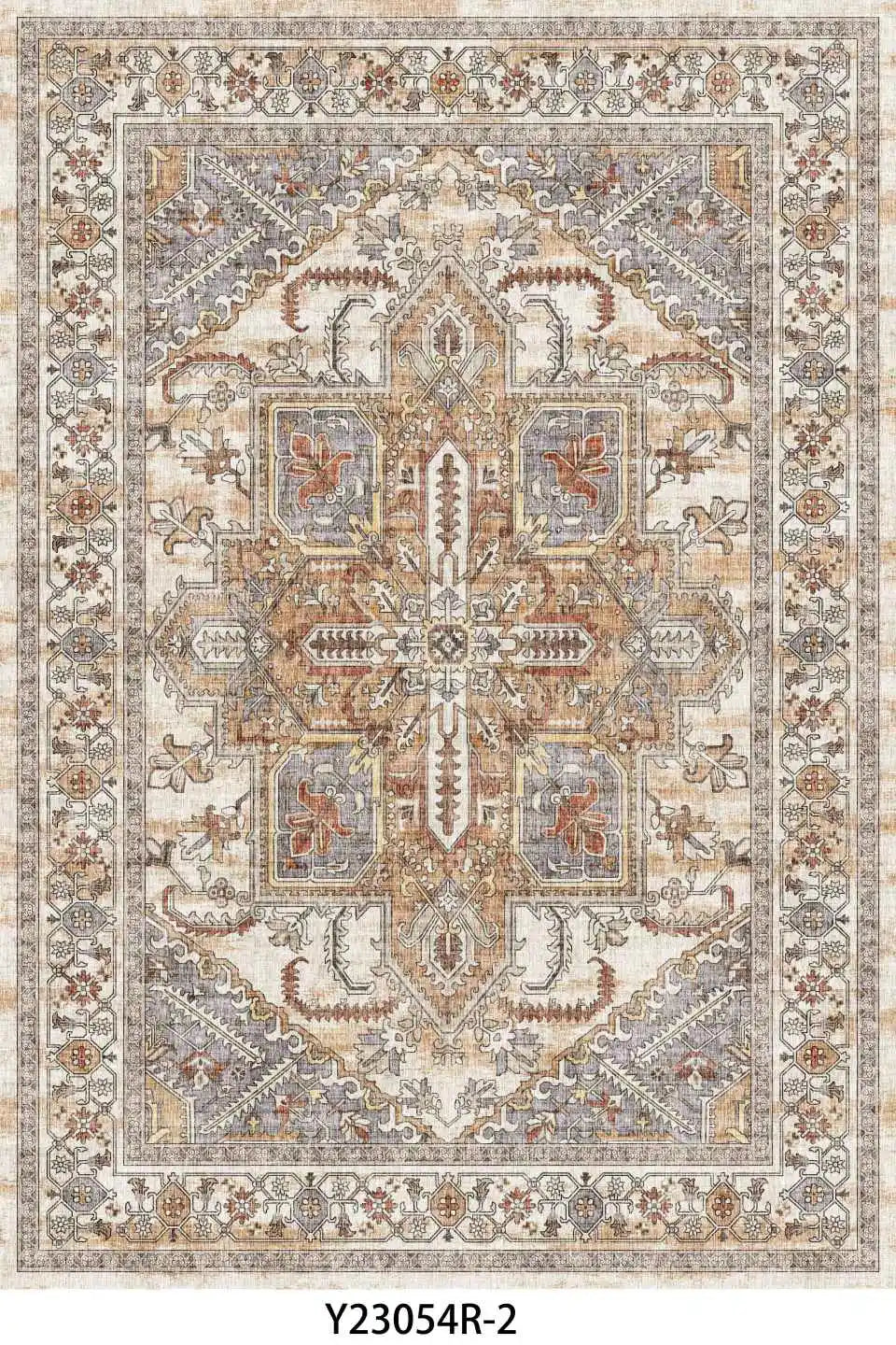 Retro Turkish Persian Vintage Washable Area Rug