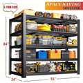 84 Inch Heavy-Duty Metal Storage Rack with 2000 lb Capacity per Layer Industrial Style Freestanding Shelf for Garage, Warehouse