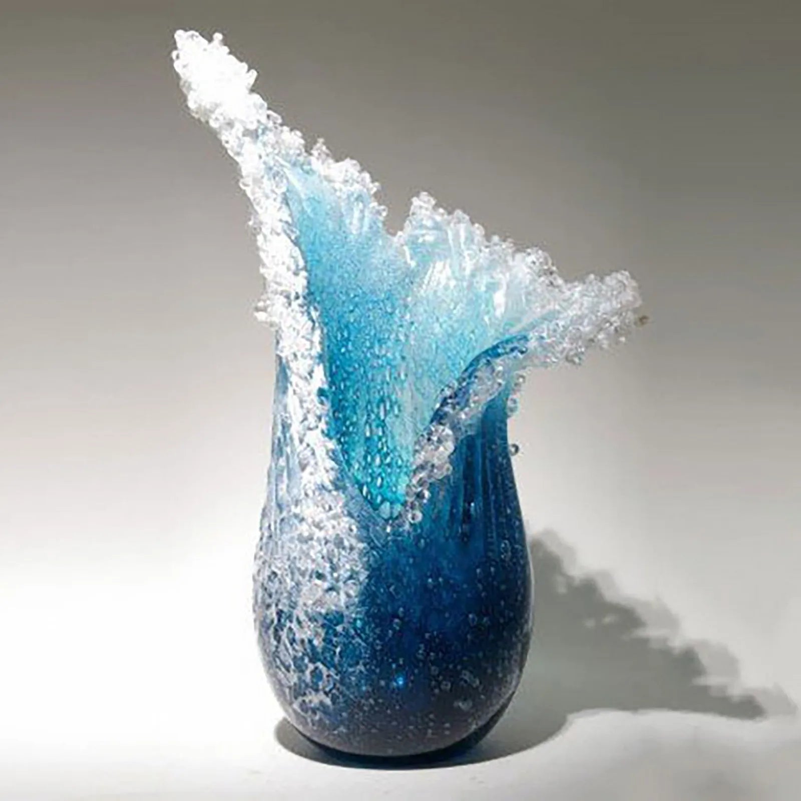 Sea Wave Vase Resin Blue Decoration