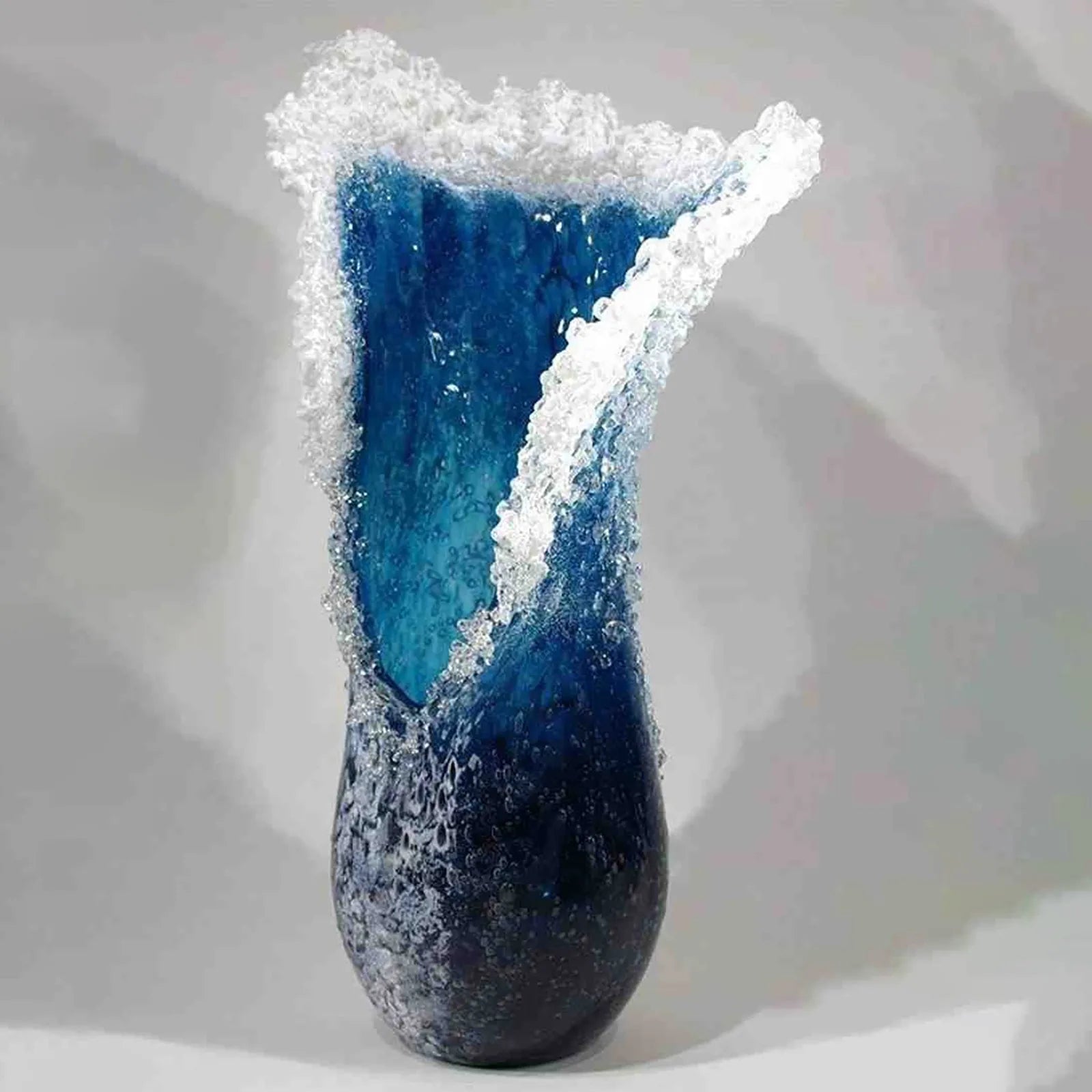 Sea Wave Vase Resin Blue Decoration
