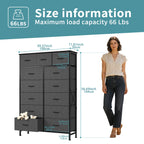 13 Fabric Drawers Cabinet Storage Organizer Adjustable Feet Steel Frame