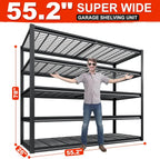 78" H Garage Shelving 3000LBS Heavy Duty Storage Shelves Adjustable 5 Tier Metal Shelving Unit for Storage Rack Storage
