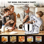 1pc Stand Mixer, 7 Quart Tilt-Head Electric 6-Speed, US Plug, Frother for milk
