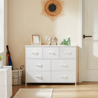 Wardrobe Dresser With 5/7/10 White Fabric Drawers