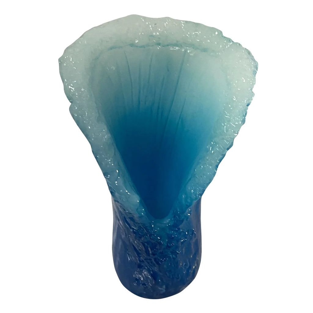 Sea Wave Vase Resin Blue Decoration