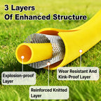 All Weather Hybrid  Garden Hose with 3/4'' Aluminum Fittings Lightweight, Kink Free.Flexible