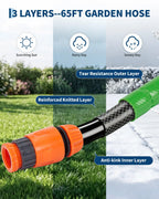 Retractable Garden Hose Reel 1/2 X 65/100 ft & 5/8 X 65/90 ft, 180° Wall Mount Swivel, Auto Rewind For Yard Use