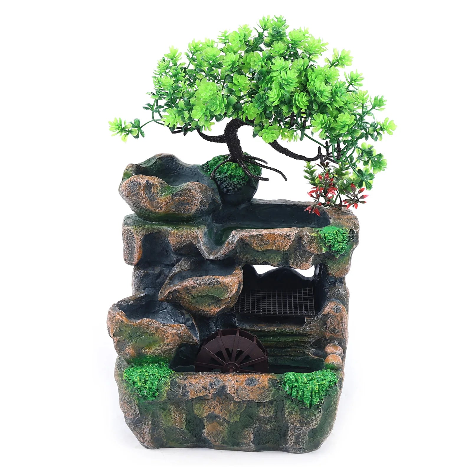 Indoor Fountain Waterfall Decoration with Color Changing LED Lighting