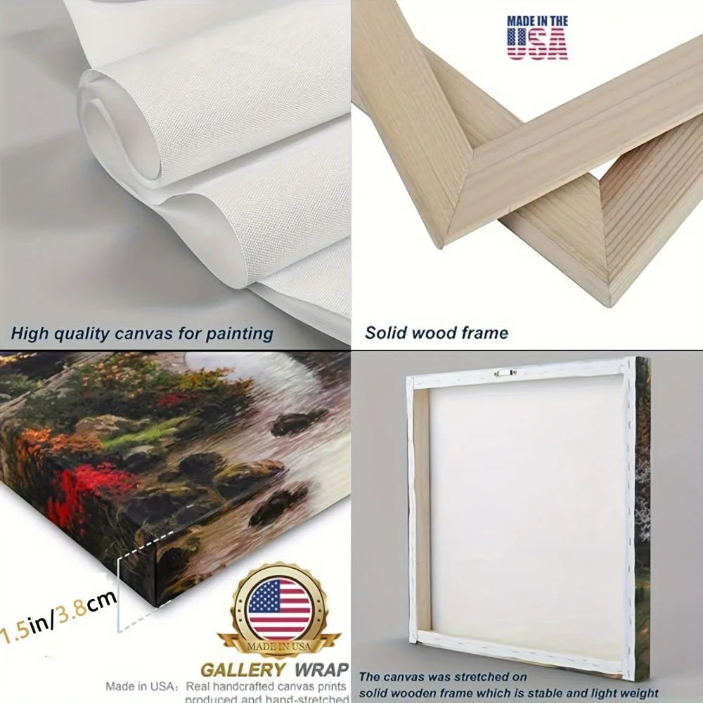 1 Nordic white flower oil painting on canvas,