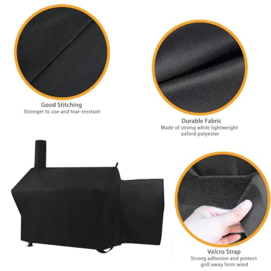 Grill Cover for Oklahoma Joe's Longhorn Offset Smoker Heavy Duty Waterproof UV Resistant
