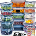 48Pcs BPA-Free Food Storage Airtight Containers & Lids Set