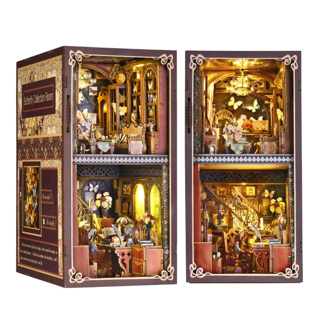 DIY Wooden Puzzle Miniature House Kit For Bookshelf Room Decoration