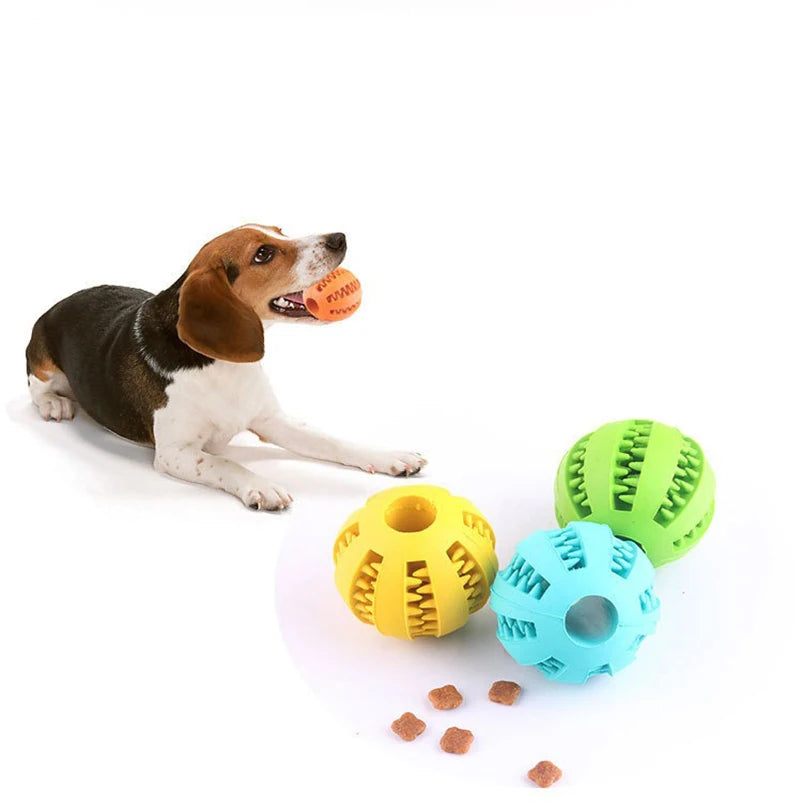 Pet toy food ball dog play exercise watermelon natural rubber cleaner teeth elastic toy