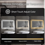 LED Bathroom Wall Mirror With Dimmable Lights