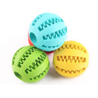 Pet toy food ball dog play exercise watermelon natural rubber cleaner teeth elastic toy