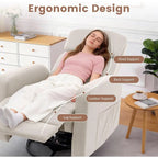 Electric Swivel Recliner Chairs for Adults, Nursery Glider Rocking Chairs with USB & Type-C Ports