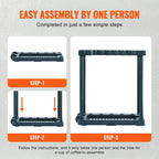 10 Slots Yard Garden Tool Organizer Long-Handle Tool/Rake/Broom Tower Storage Rack