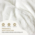 28IN Cozy Saucer Chair With Soft Faux Fur Folding Metal Frame