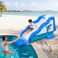 125-Inch Extra-Long Inflatable Dolphin Pool Slide for Summer Swimming Fun, Play Toy for Adults