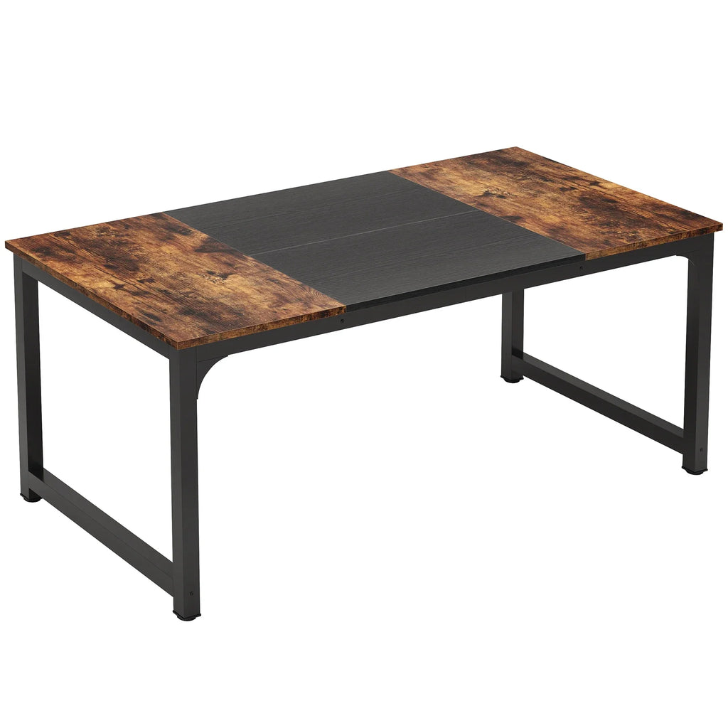 Tribesigns 70.8" Executive Computer Desk - Large Home Office Workstation, Dual Monitor Ready, 70x31x29", Assembly Required, Vintage Grey / Vintage Black / White