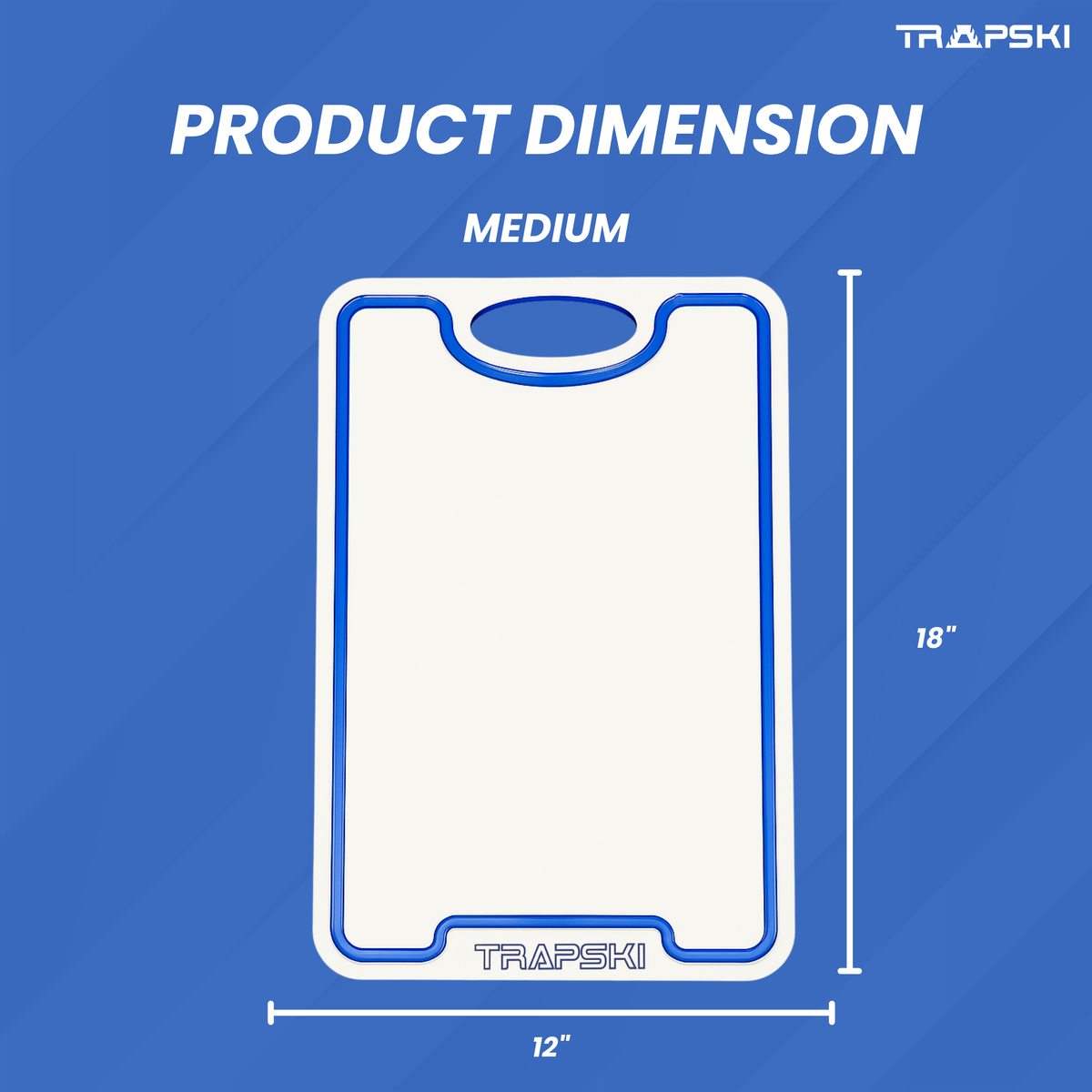 TRAPSKI Premium 1/2 Inch Thick HDPE Cutting Boards | Food-Grade Kitchen Prep Surface | Juice Grooves | Made in the USA