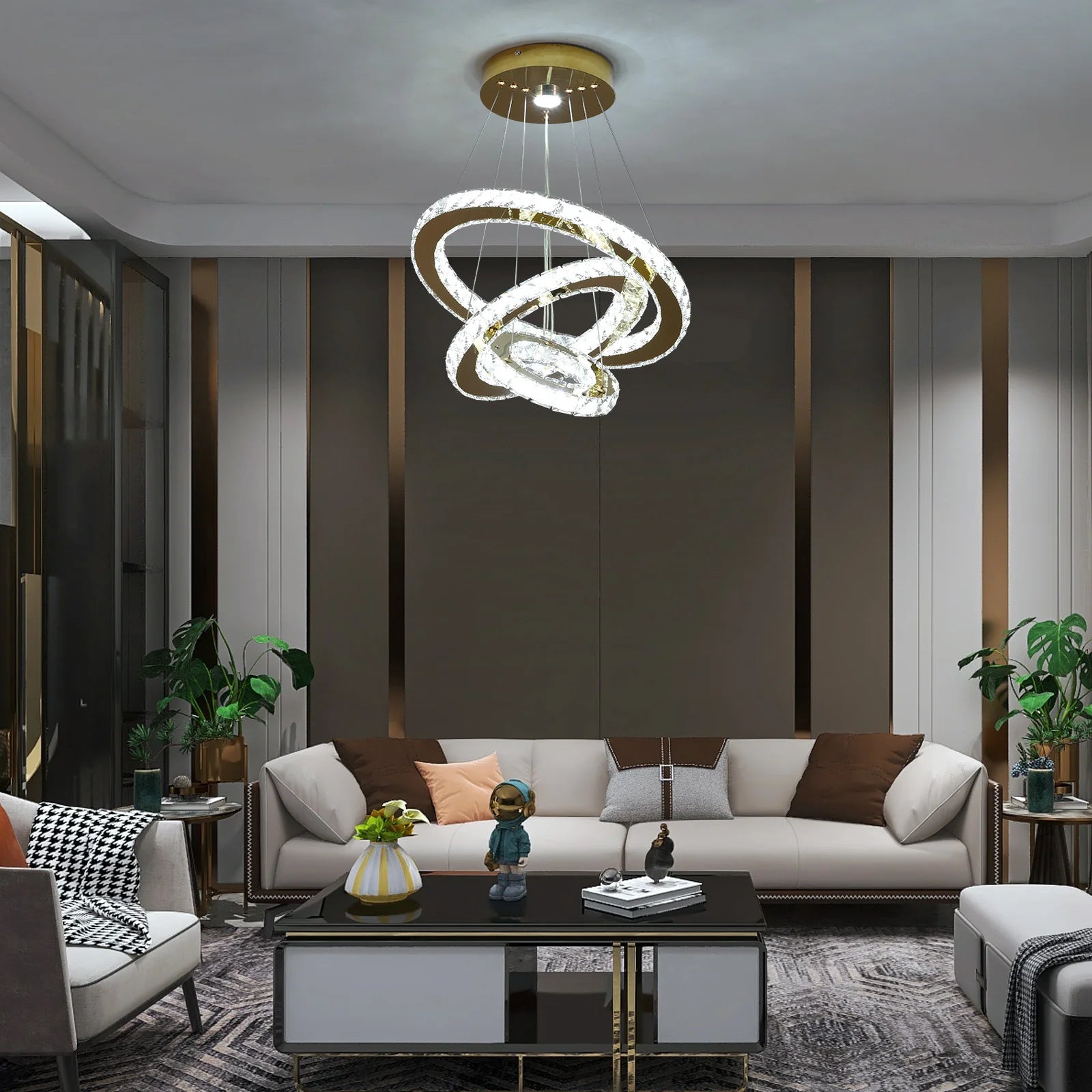 French luxury crystal LED chandelier
 ﻿