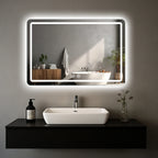 LED Bathroom Wall Mirror With Dimmable Lights