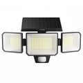 Solar Motion Sensor Outdoor Security Light, 3000LM 3-Head with 270° Wide Angle Illumination, 200+LED Wall Light for Porch Garage Yard Entrance, 3 Lighting Modes