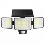 Solar Motion Sensor Outdoor Security Light, 3000LM 3-Head with 270° Wide Angle Illumination, 200+LED Wall Light for Porch Garage Yard Entrance, 3 Lighting Modes