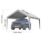 Carport Replacement Canopy Cover Heavy-Duty Waterproof & UV Protected with Ball Bungees