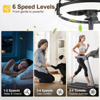 Ultra Quiet Round Indoor Fan Light, Dimmable 6 Speed Reversible DC Motor Flush Mount LED Ceiling Fan for Livingroom Bedroom Kitchen