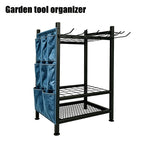 Yard Tool Tower Rack For Garage Organization And Storage, Holds Long-Handled Tools/Rakes/Brooms, Heavy Duty Steel