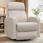 Electric Swivel Recliner Chairs for Adults, Nursery Glider Rocking Chairs with USB & Type-C Ports