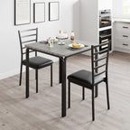 Small Dining Table Set With 2 Upholstered Chairs