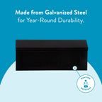 Townhouse galvanized steel small wall-mount mailbox in black for residential outdoor use with rust-resistant finish