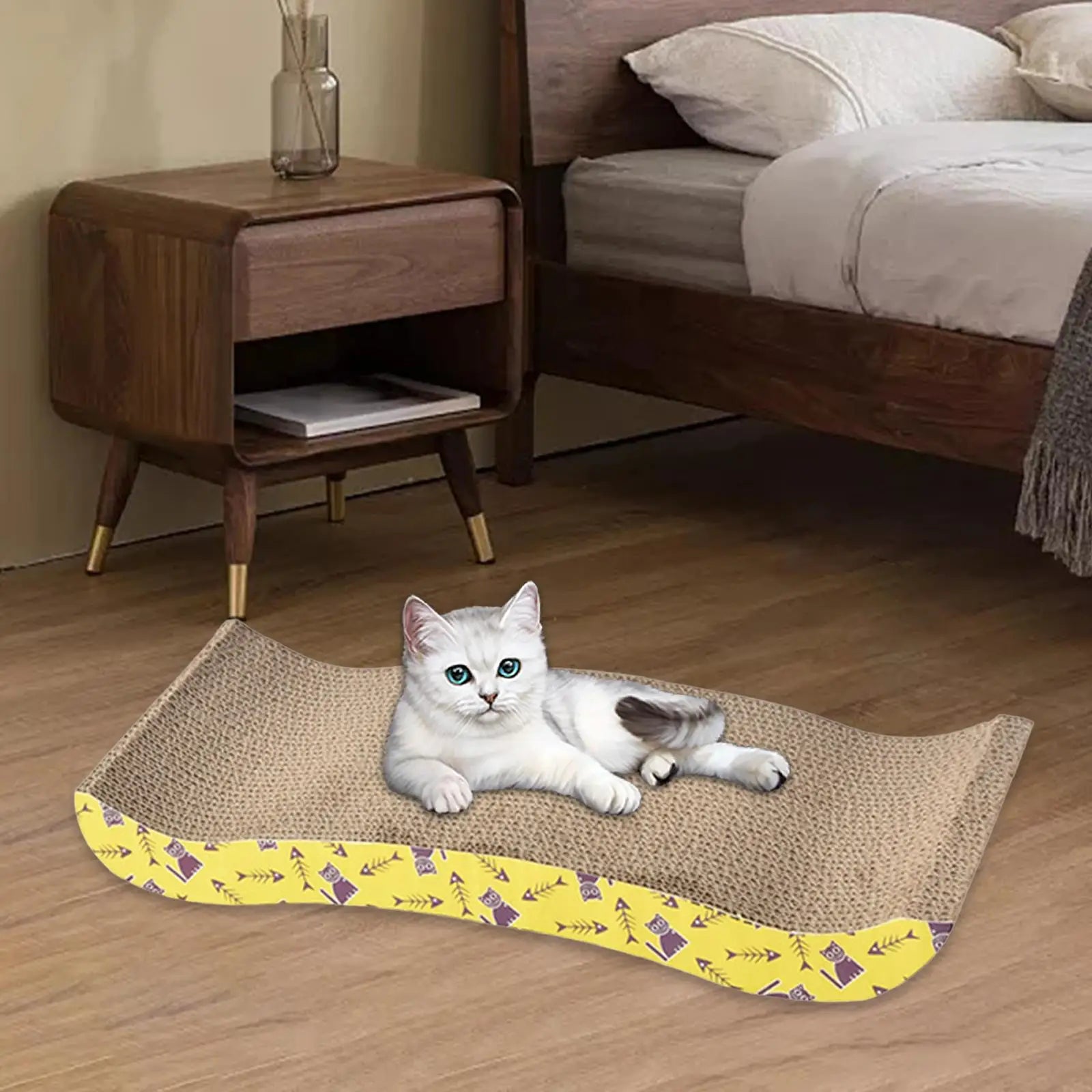 Cat Scratching Board Bed. Cardboard for Sleeping Playing. Small Medium Large Cats