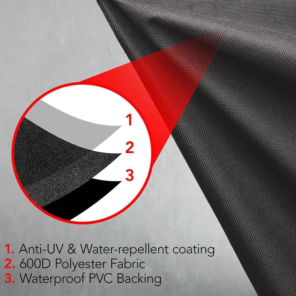 72 Inch Heavy Duty BBQ Grill Cover - Waterproof, Weather Resistant, UV & Fade Resistant with Adjustable Straps for Gas Grills