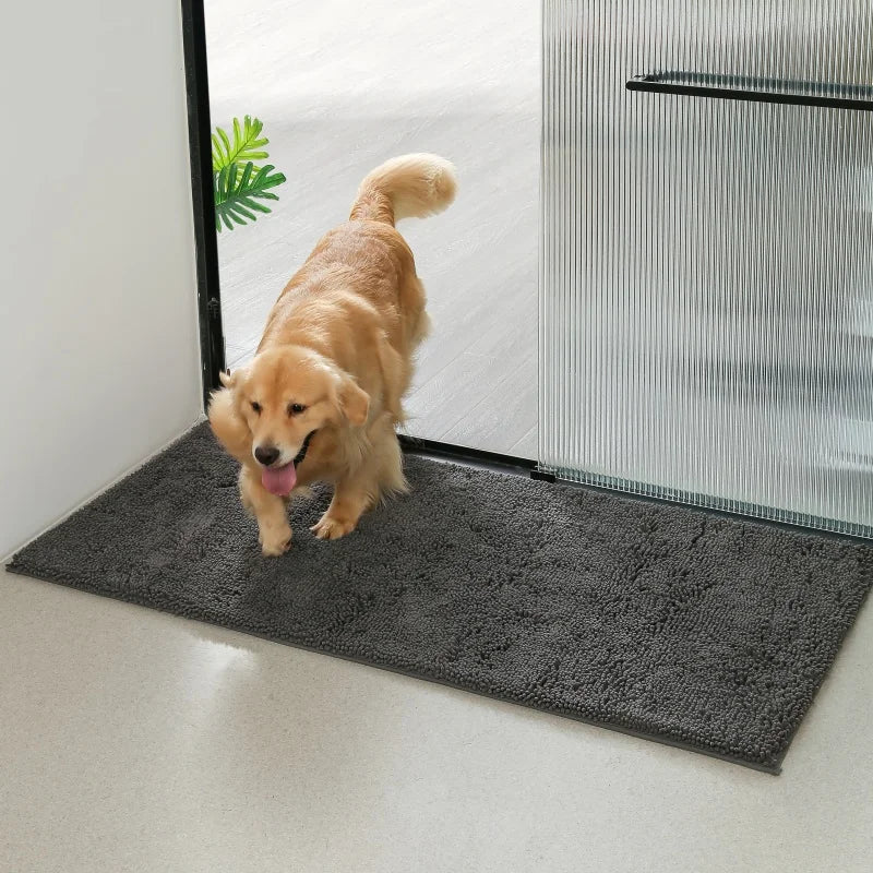 Dog Door Mat For Muddy Paws, Absorbs Moisture And Dirt, Absorbent Non-Slip Washable Mat, Quick Dry Microfiber,