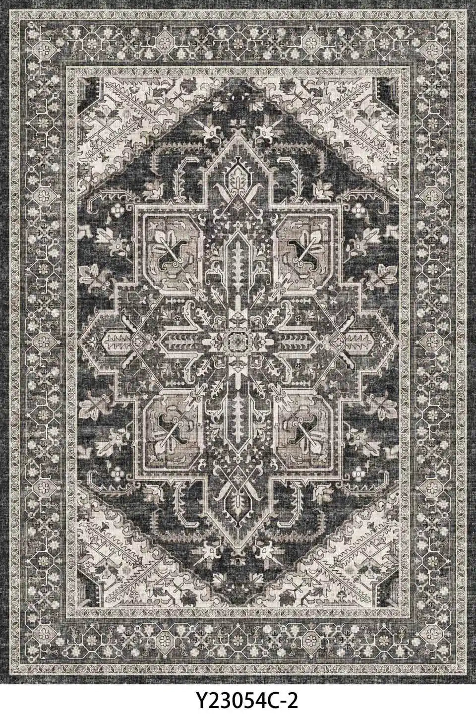 Retro Turkish Persian Vintage Washable Area Rug