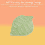 Self Warming Cat Leaf Mat, Soft Fleece & Foil Insulation, 26.5"x20.5" All-Season Pet Bed