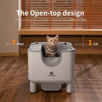Self-Cleaning - Open-Top Automatic Cat Litter Box with Odor Control,