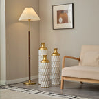 Floor Metal Vase 3-piece Set, Modern Drop-shaped