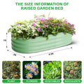 2-Pack Oval Galvanized Steel Raised Garden Bed Open Base Safety Edge Planter Box