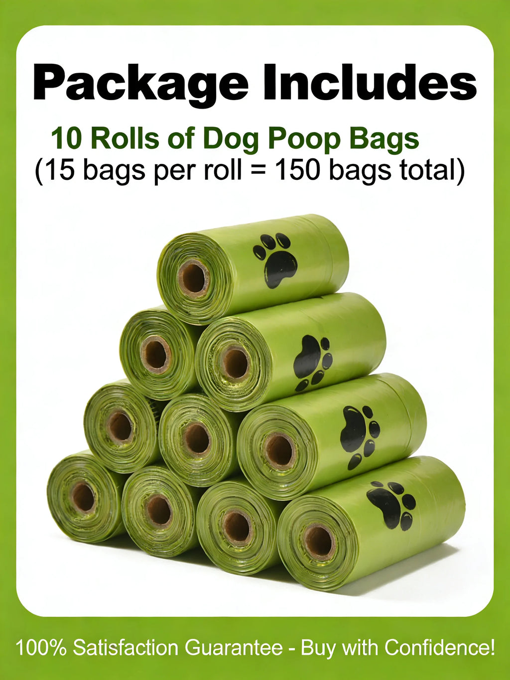 Eco-Friendly Dog Poop Bags Leak-Proof Extra Thick EPI Material Unscented